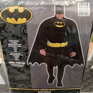 New plus size xxl men Batman costume.